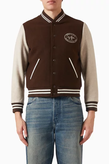 Riding Club Varsity Jacket in Wool