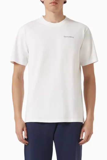 Serif Logo T-shirt in Cotton