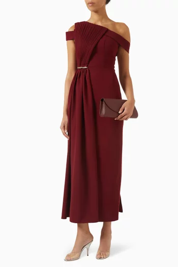 Juno Gathered One-shoulder Dress