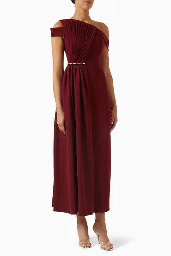 Juno Gathered One-shoulder Dress