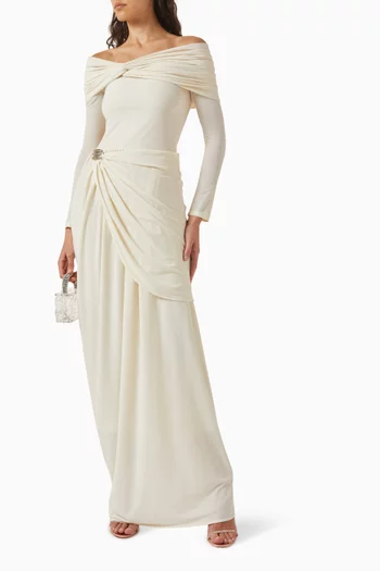 Kara Drape Off-shoulder Dress