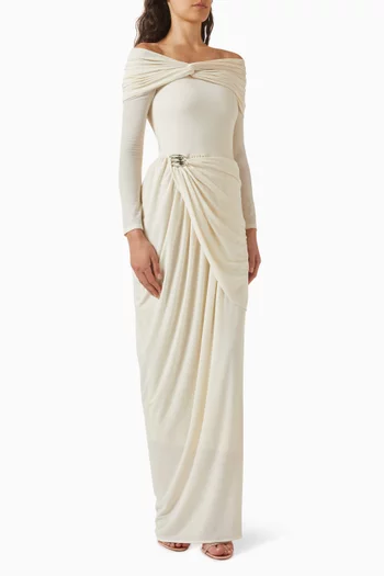 Kara Drape Off-shoulder Dress