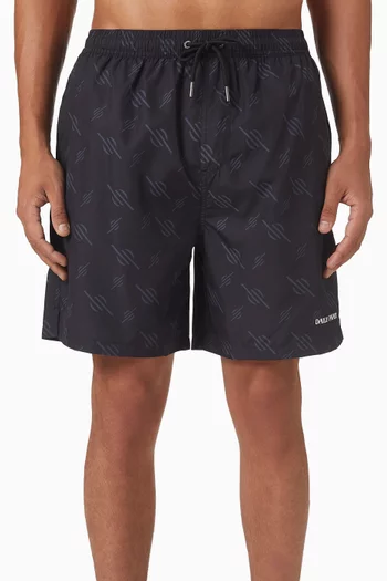 Irregular Monogram Swim Shorts