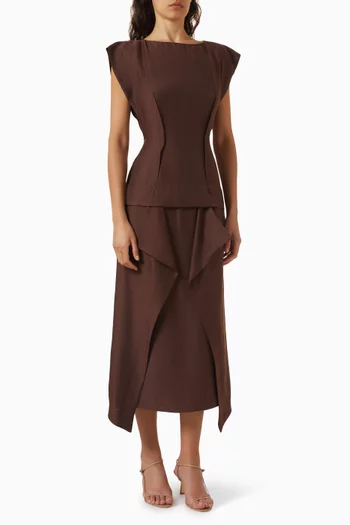 Structured Midi Dress