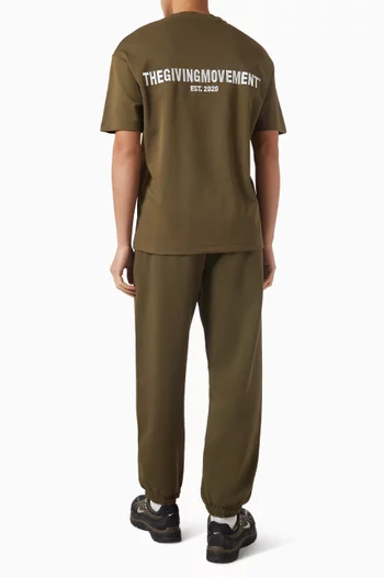 Relaxed Fit Embroidered T-shirt in Cotton Luxe