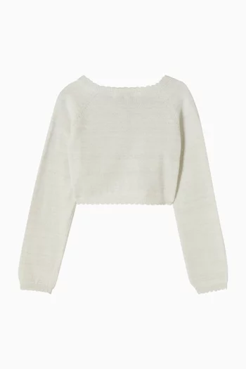 Space Lurex Knit Cardigan