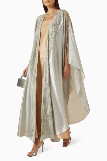 Embellished Cape-style Abaya Set