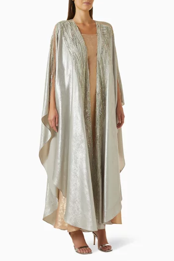 Embellished Cape-style Abaya Set