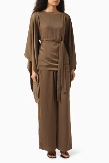 Belted Top & Pants Set