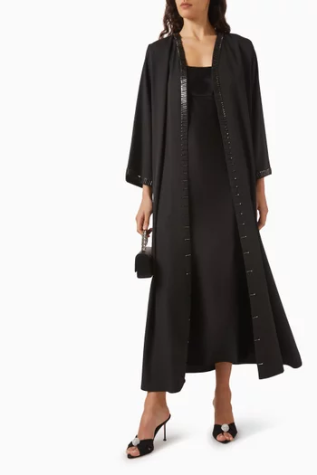 Embellished Abaya in Crepe