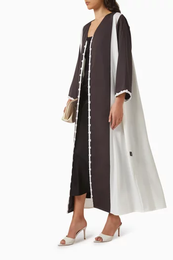 Two-tone Abaya in Crepe
