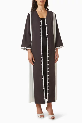 Two-tone Abaya in Crepe