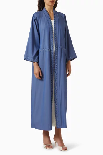Embellished Abaya in Crepe