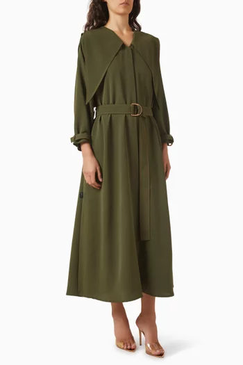 Belted Abaya in Crepe