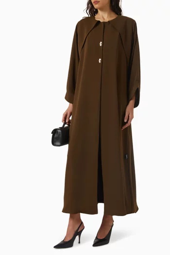 Layered Abaya in Crepe