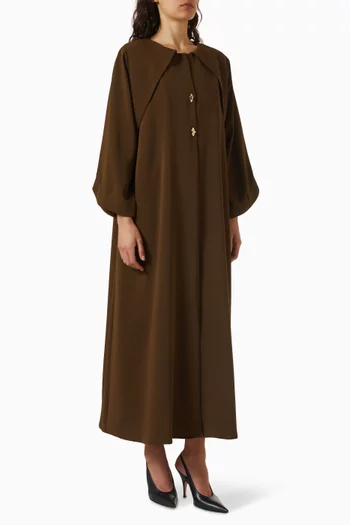 Layered Abaya in Crepe