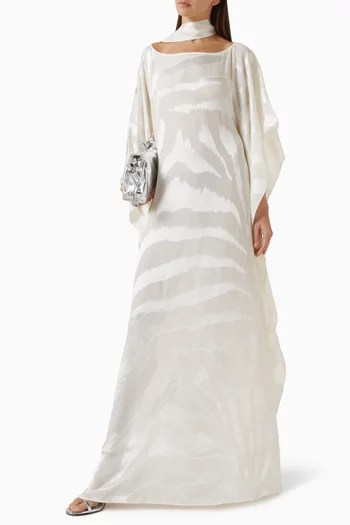Streep Kaftan in Jacquard