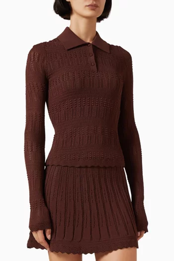 The Debra Knit Top in Viscose Blend