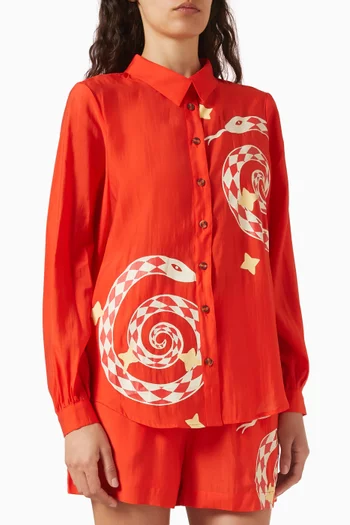 Miley Snake-print Shirt