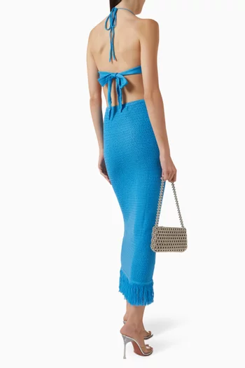Starla Floral-applique Dress