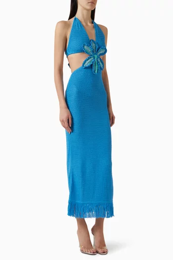 Starla Floral-applique Dress