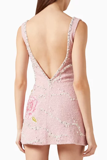 Peony Embellished Mini Dress