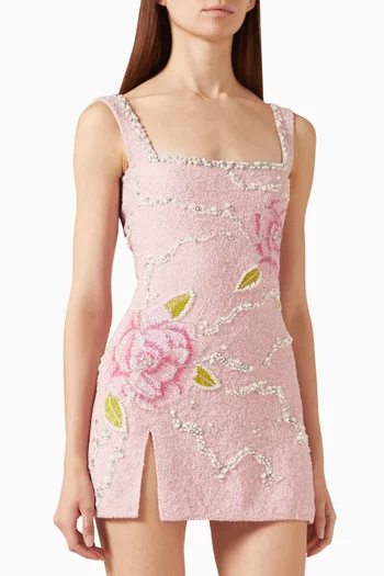 Peony Embellished Mini Dress