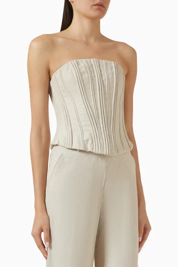 Te Miro Top in Linen