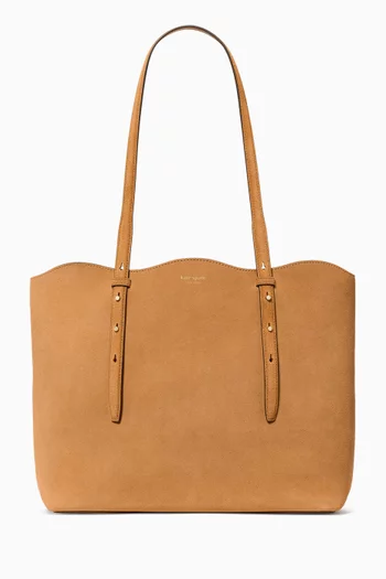 Do It All Wavy Tote Bag in Suede