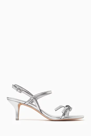 Loop 70 Kitten Heels in Metallic Leather