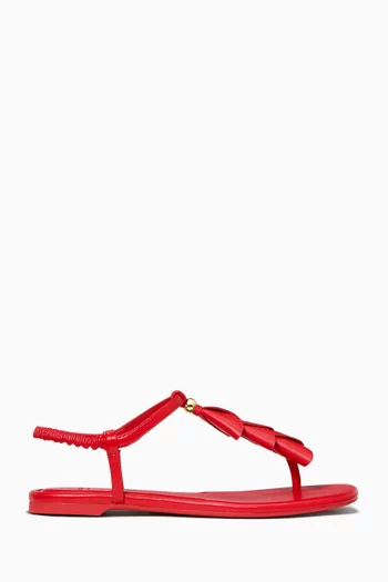 Lily Thong Sandals in Leather