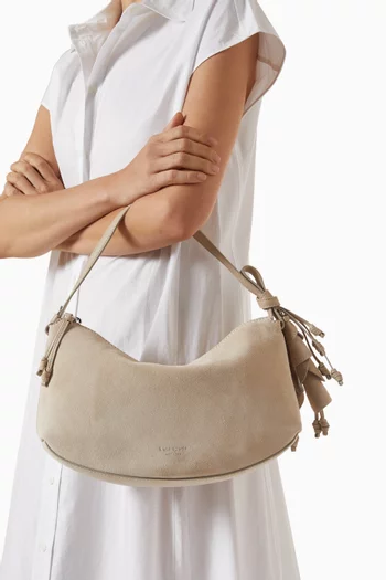 Large Loop Shoulder Bag in Suede