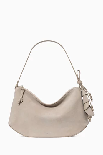 Large Loop Shoulder Bag in Suede