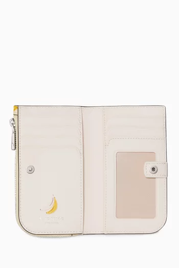 Devin Banana Bifold Wallet in Leather