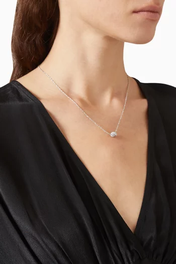 Mini Sailors Knot Necklace in Silver-tone Brass
