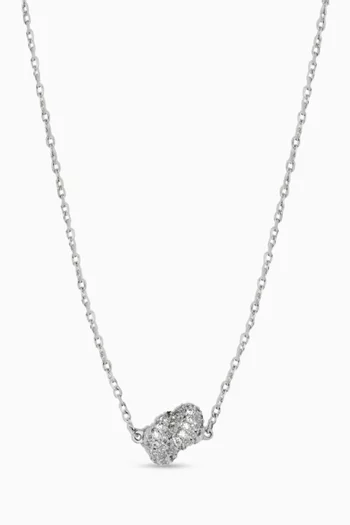Mini Sailors Knot Necklace in Silver-tone Brass