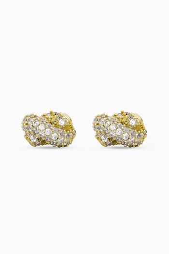 Sailors Knot Stud Earrings in Gold-tone Brass