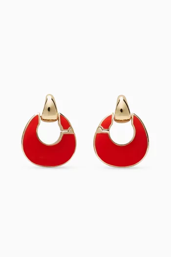 KS Duo Enamel Hoop Earrings