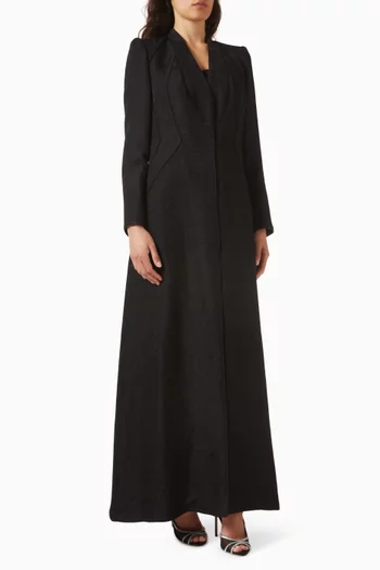 Trimmed Pipping Abaya
