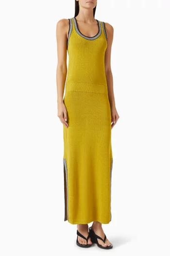 Blouson Tank Knit Dress in Linen Blend