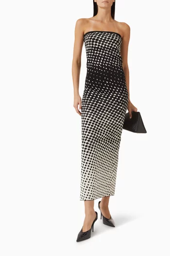 Wiggle-dot Knit Dress in Viscose Blend