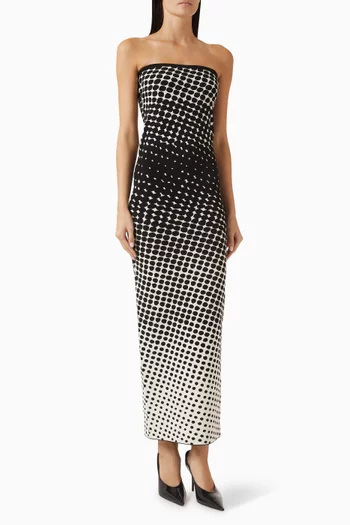 Wiggle-dot Knit Dress in Viscose Blend