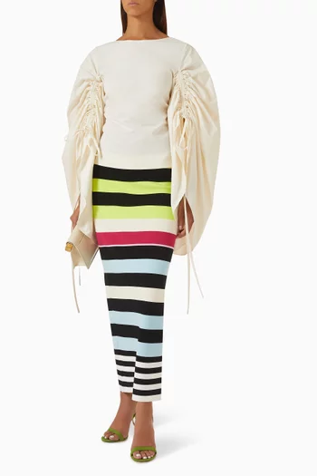 Shell Sleeves Big Bow Top