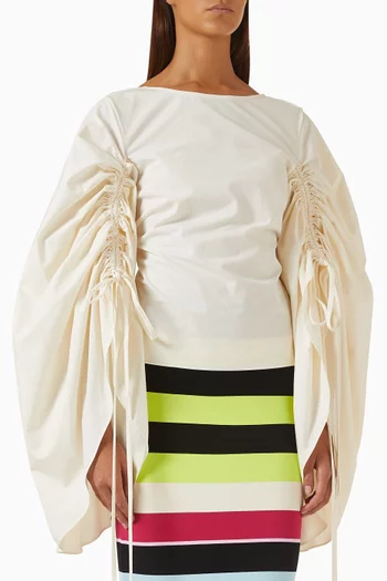 Shell Sleeves Big Bow Top