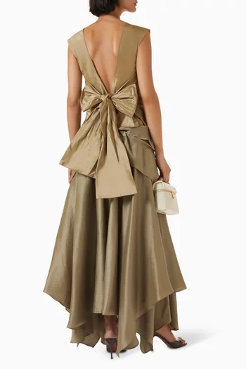Big Bow Shell Top in Silk