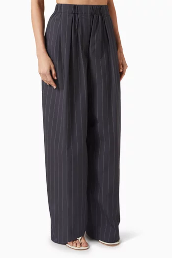 Pleat Pants in Cotton Blend