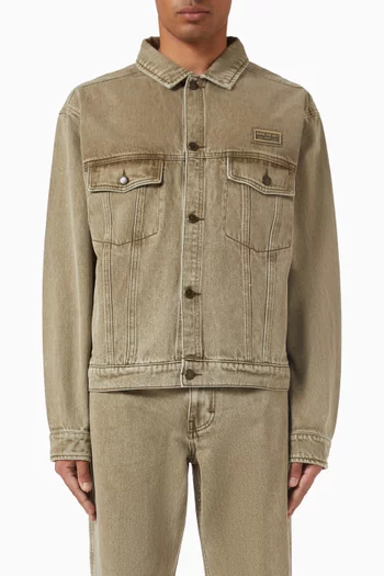 Trucker Jacket in Washed Twill