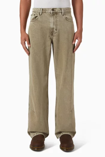 Jeans in Washed Twill