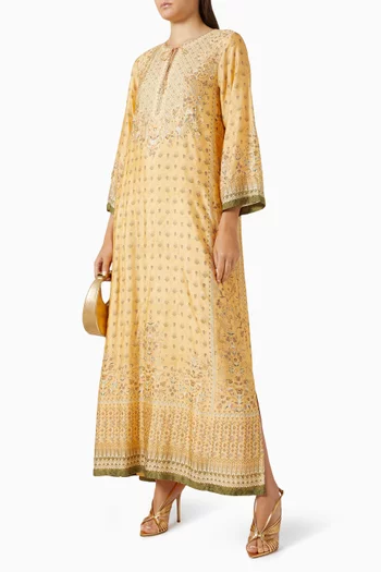 Printed Kaftan in Viscose