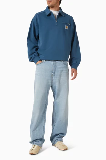 Half Zip Detroit Sweatshirt in Cotton